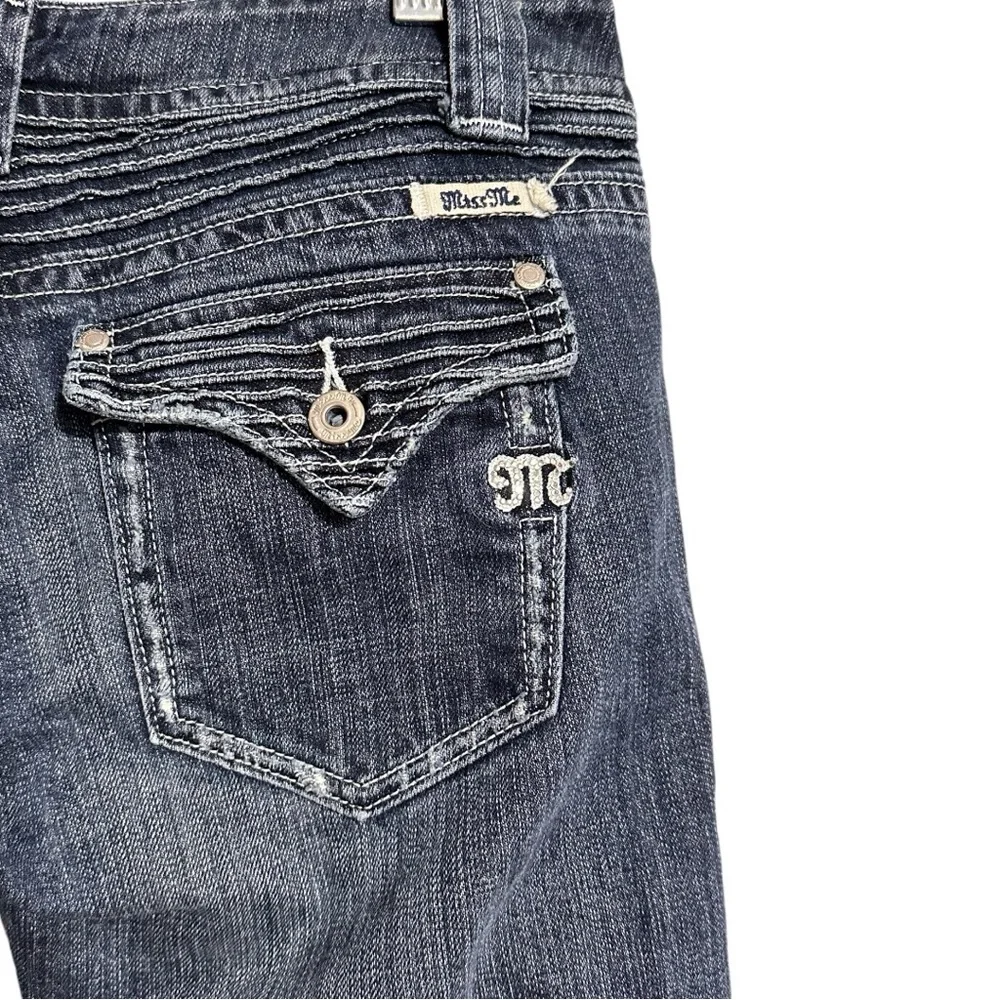 Miss Me Harvard Wash Bootcut Mid Rise Flap Back Pocket Cleo Jeans JP4425